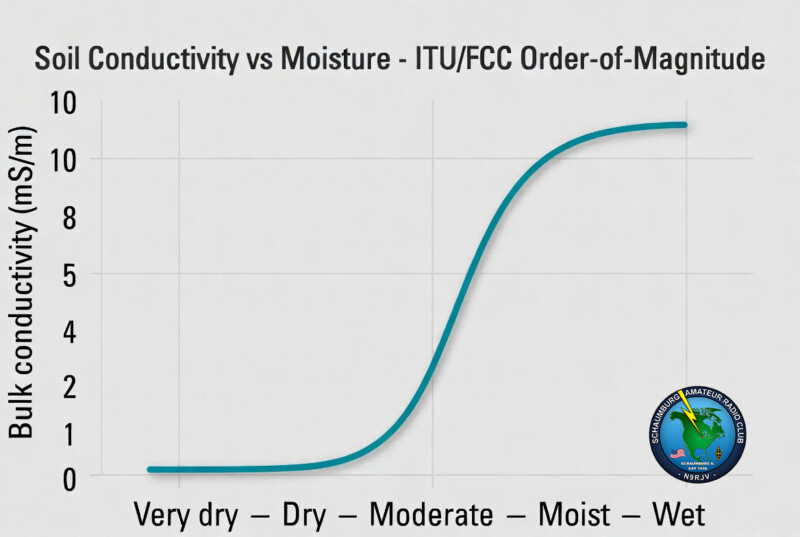 How Soil Moisture Dramatically Affects Ground Conductivity (Engineering Approximation)