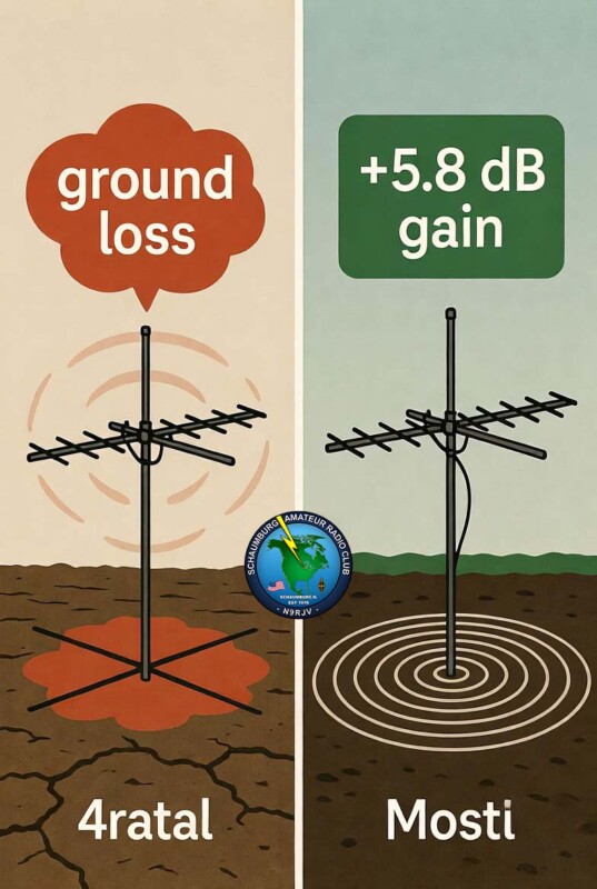 Ground-Loss Comparison: 4 Radials vs. Dense Radial System – Impact on Antenna Performance