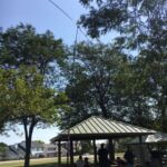 Picnic shelter with 20m dipole