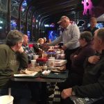 Club members enjoying dinner