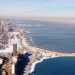 View north, from the roof of the building